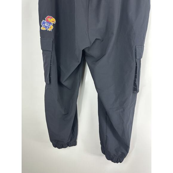 Adidas x KU Jayhawks Collegiate Pants Men's Size XL Black Woven Cargo Jogger - Picture 7 of 11